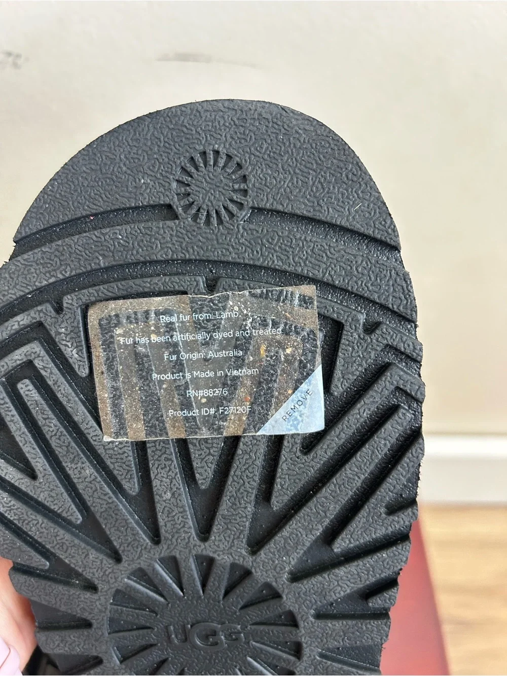 UGG Women’s Disco Checkered Slides Platform Sandals Black and Grey Size 7